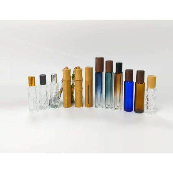 Clear Roller Bottles Bulk Crystal 12ml Cylinder Shape Roll On Oil Bottles