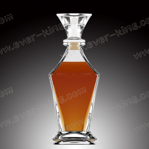 Crystal White Flint 750ML Tower Shaped Tequila Glass Bottle