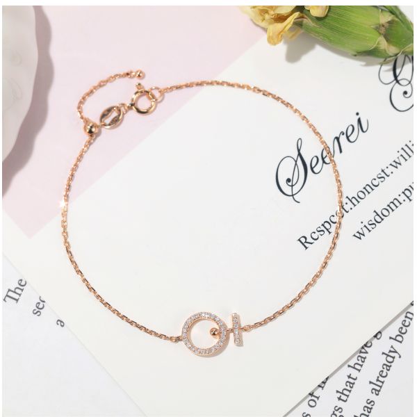 0.10ct 18K Gold Diamond Bracelets Only Beautiful Girls Rose Gold