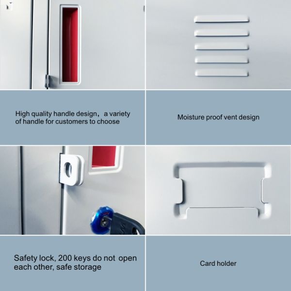 School Luggage Clothes Metal Storage Locker Student Dormitory 12 Door Steel Locker