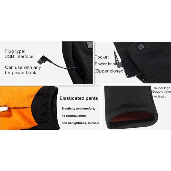 Sustainable Electric Heated Jacket Electric Heated Pants Rechargeable Battery Operated