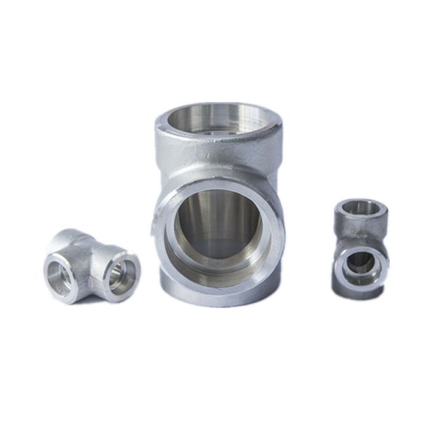 Customized Socket Weld Pipe Fitting SCH 80 Stainless Steel Equal Tee