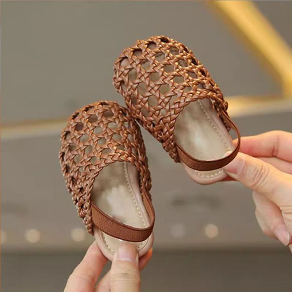 Y-Z Casual Bohemian Style Baby Flat Slippers Comfortable Roman Home Decor Sandals for Children 1-2 Years