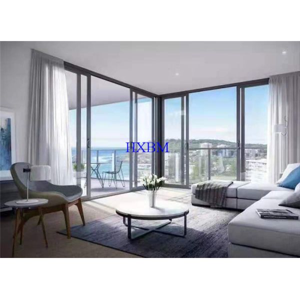 Latest design waterproof windows,powder coated aluminium sliding windows for luxury houses