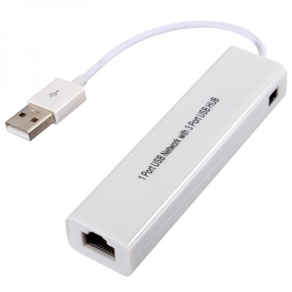 USB 2.0 Hub with RJ45 10/100/1000 Gigabit Ethernet Adapter Converter LAN Wired USB Network adapter for Ultrabooks