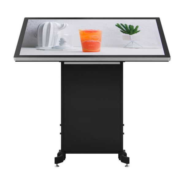 1080P Floor Standing Digital Signage Guilding MenuTemperded Glass Panel