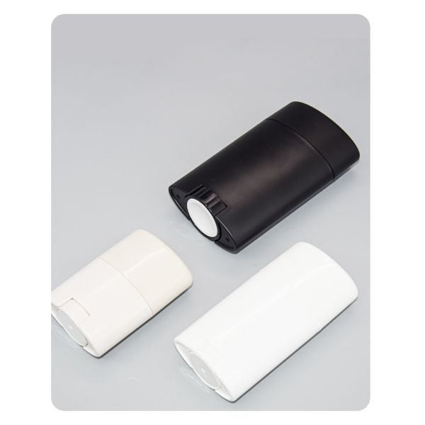 Flat Top Cap Cosmetic Pump Bottle Polypropylene Oval Deodorant Stick 15g