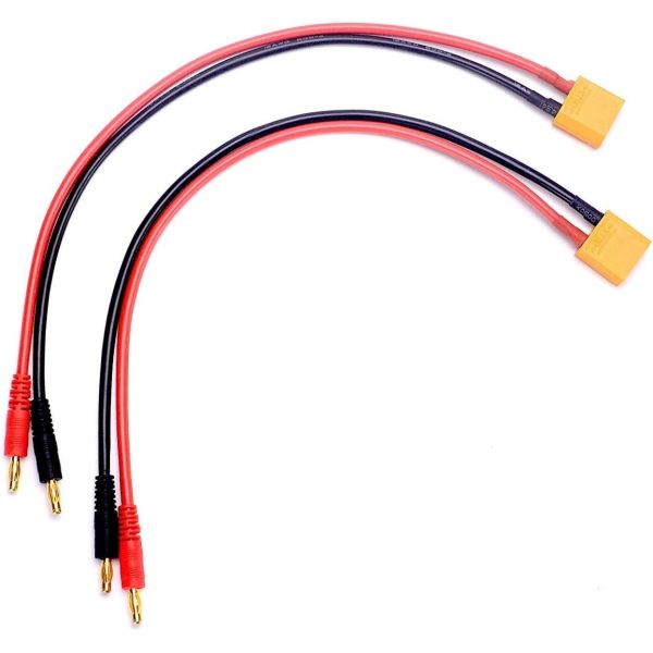 XT90 Charging Cable XT90 to 4.0mm Banana Connector Adapter Charger Wire For FPV RC Power Supply