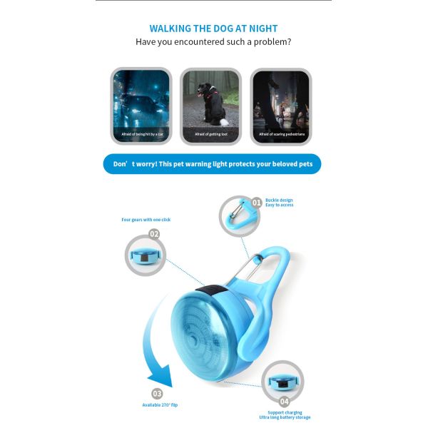 White Blue Green Silicone Flashing Dog Collar Tag Floral Dog Identity Tags