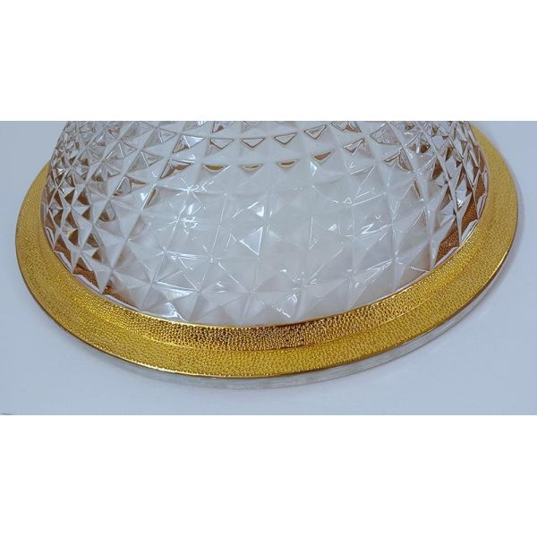 Gold Edge Colorful Wash Basin 450mm Diamond Deep Vessel Cone Shape Elegant