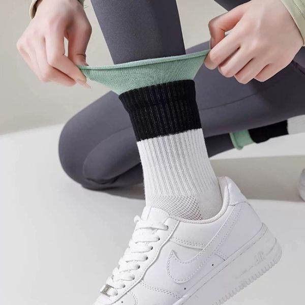 Colorful Fitness Gym Non Slip Yoga Socks Women Pilates Crew Grip Socks