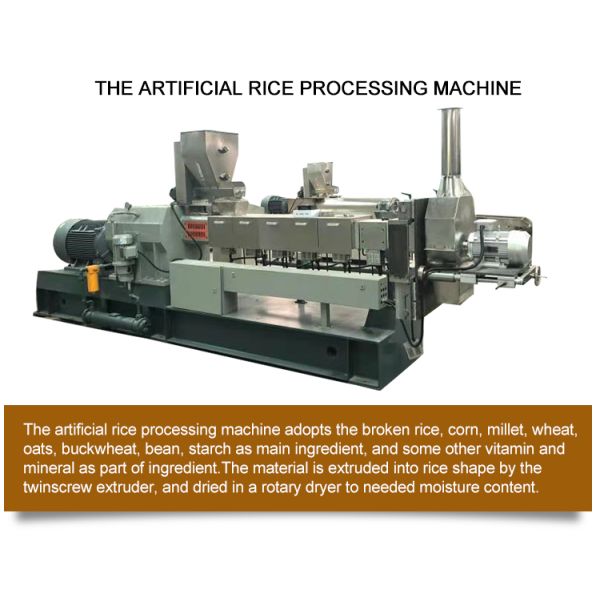 High Automation Twin Screw Fortified Rice Processing Machine 100kg/h-900kg/h Condition