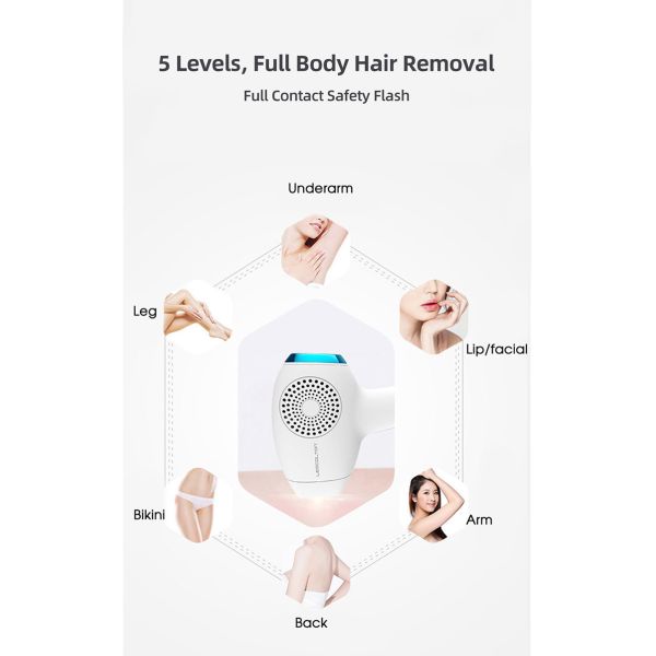 LCD Touch Screen 40W Intermittent Flash Justtide Laser Hair Epilator