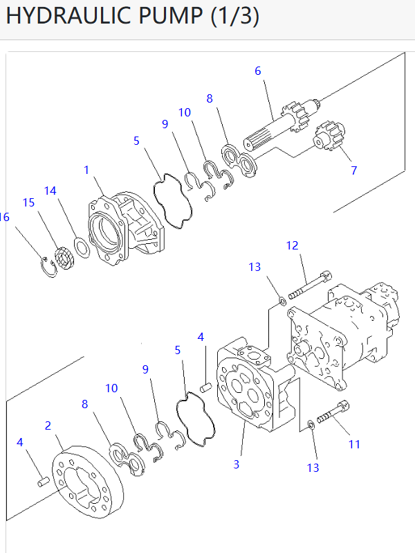 705-58-44050 7055844050 FOR KOMATSU D375A-3A D375A-3 D375A-5 D375A-5D EXCAVATOR PARTS HYDRAULIC FAN PUMP GEAR PUMP PUMP GP-PISTON AFTERMARKET ORIGINAL