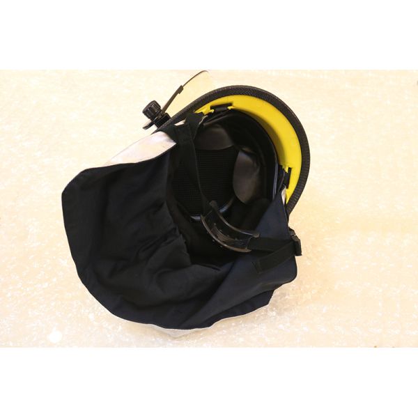Fire Construction Safety Helmets Face Shield Yellow Polyamine Flame Retardant