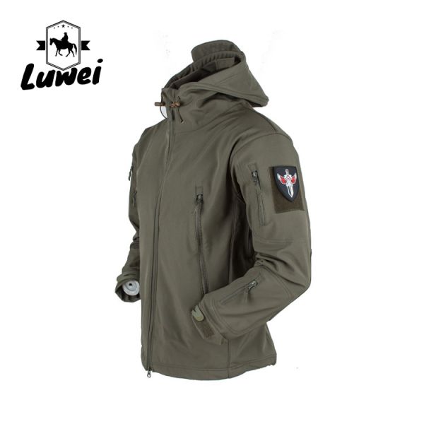 Custom Logo Winter Hooded Zip Up Male Poly Warm Utility Chaqueta Giacca a Vento Plain Long Overcoat Coats for Men