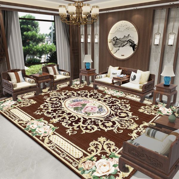 Household Polyester Living Room Floor Carpets Middle Eastern Style Dining Room Carpet