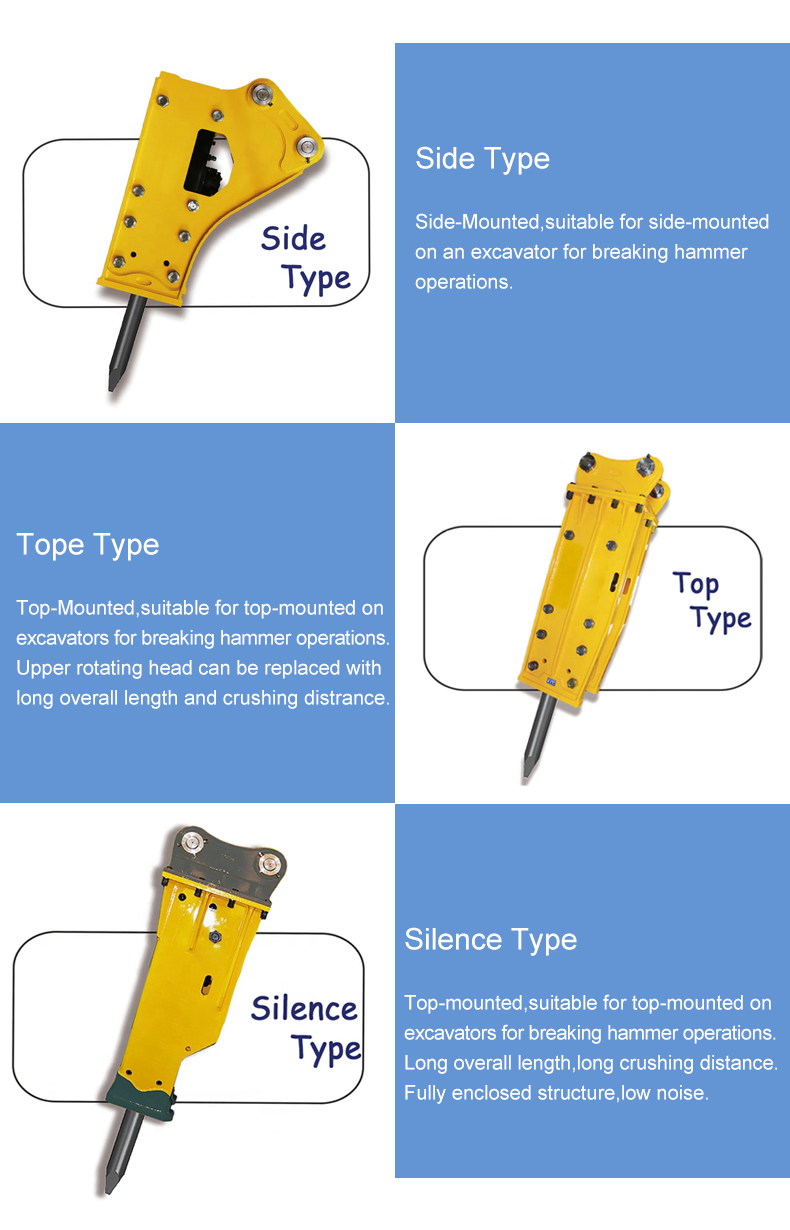 Construction Machinery Parts Excavator Hydraulic Hammers Hydraulic Breakers