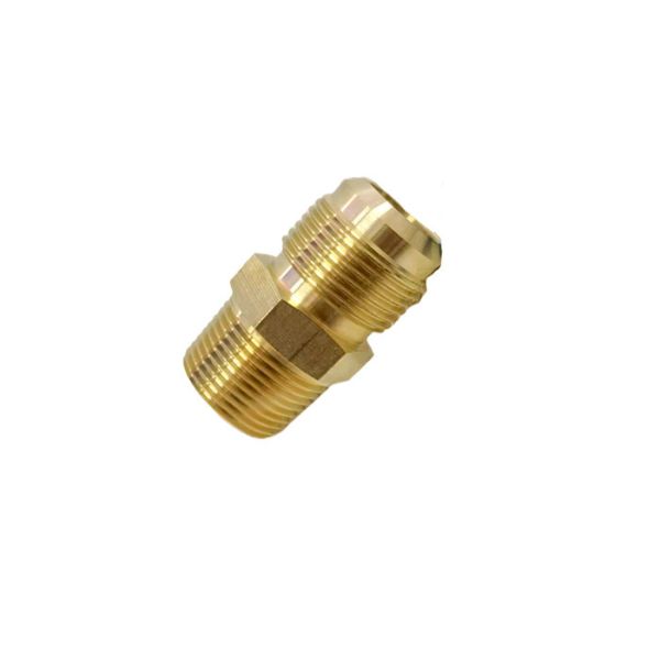 3/8 In. Flare X 3/8 In. MIP Brass Adapter Fitting CNC