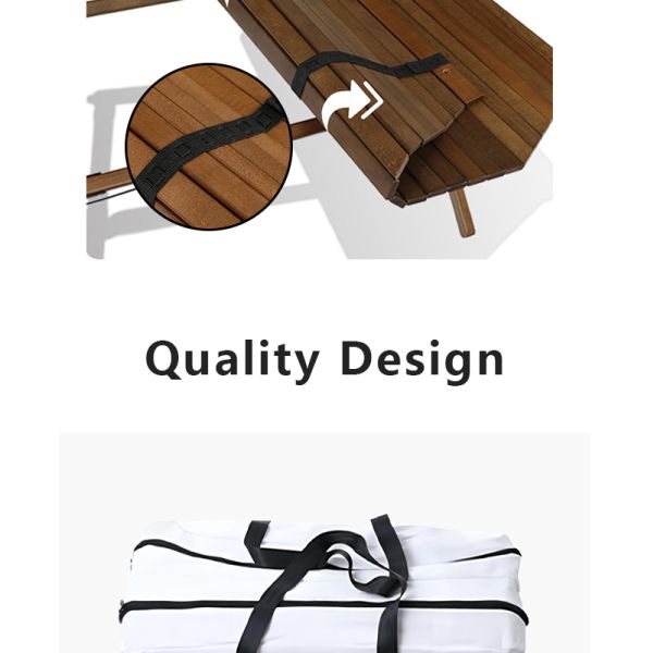 Octangle Wood Camping Table - In outdoor setting