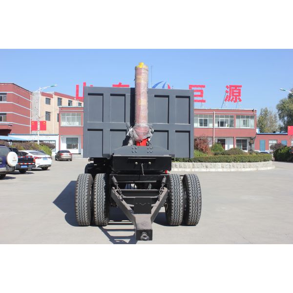 20 Ton Cargo Dump Semi Trailer Truck with 2 Axles Full Trailer Drawbar and Leaf Spring