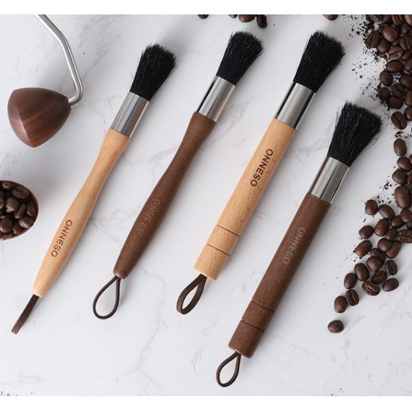 Coffee Machine Brush Coffee Accessories Cleaning Brush Barista Brush for Coffee Grinder and Espresso Machine with Natural Hair