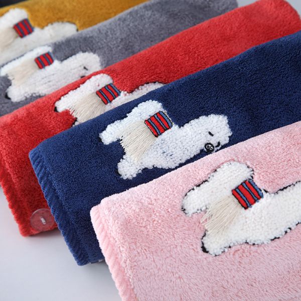 Women's Woven Dry Hair Caps Quick-Dry and Thickened Shower Caps with Absorbent Towels