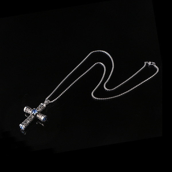 Explosive retro stainless steel cast cross zircon punk trendy new pendant