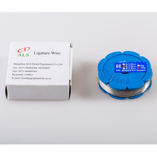 20g 100g Dental Ortho Ligation Wire Ties In Spool 0.20mm 0.25mm 0.30mm