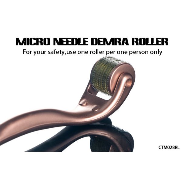 Gold Handle Micro Needle Derma Roller for Body / Facial Aesthetic Skin Care