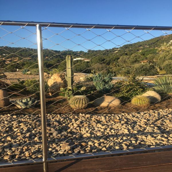 Flexible Balustrade Cable Mesh Safety Netting 316l Stainless Steel Ferrule Cable Mesh