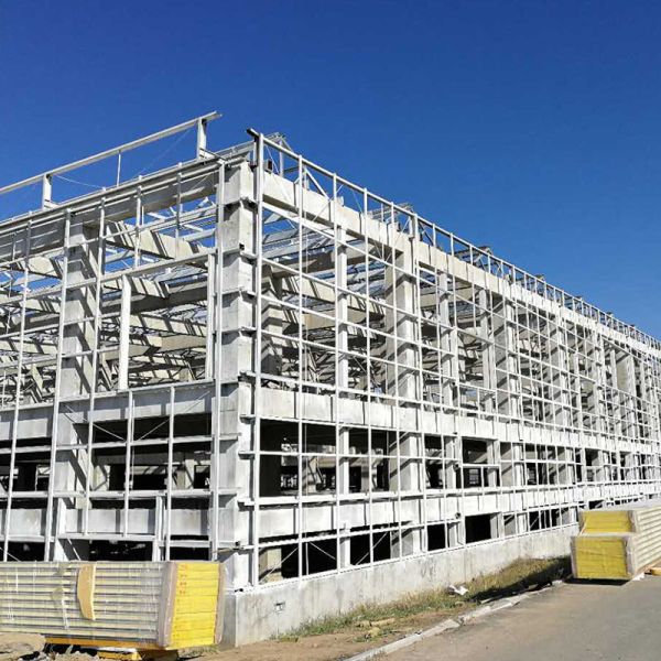 Steel Structure Warehouse Steel Frame Warehouse with Insulated Sandwich Panel or Steel Color Sheet