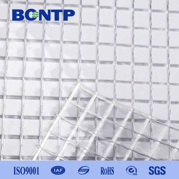 Pvc 1000d big mesh hole Waterproof Transparent Tarpaulin For Awning