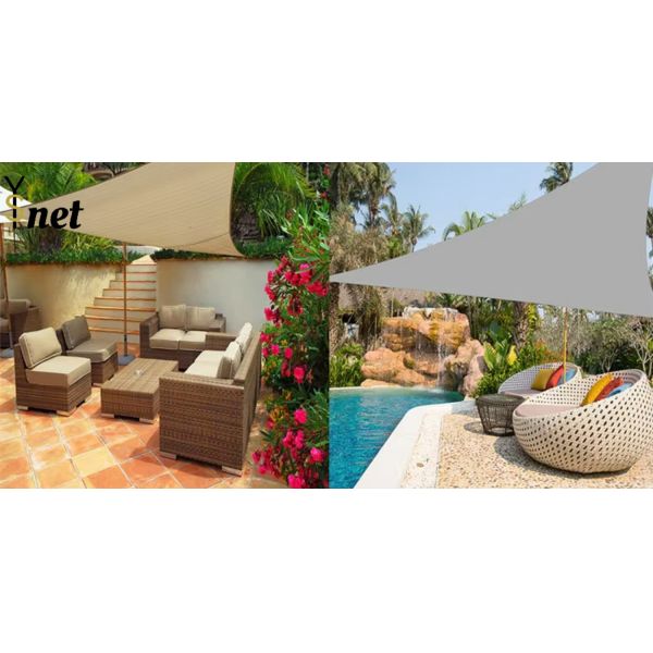 3.0m X 3.0m X 3.0m 160g 300D Triangle Anti-UV Large Red Garden Waterproof Sun Shade Sail Made of Oxford Material