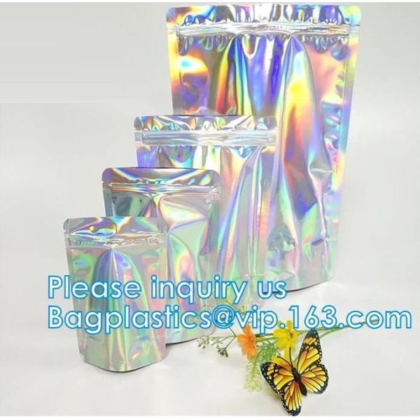 mylar zipper bags Three side seal bags bags with clear front Spout pouches Plastic bag Paper products Pill packages
