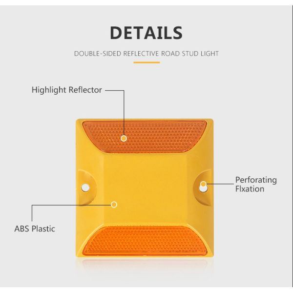 Road Safety Stud Road Cone Sign Used Plastic Reflector Cat Eye Road Stud For Road Safety