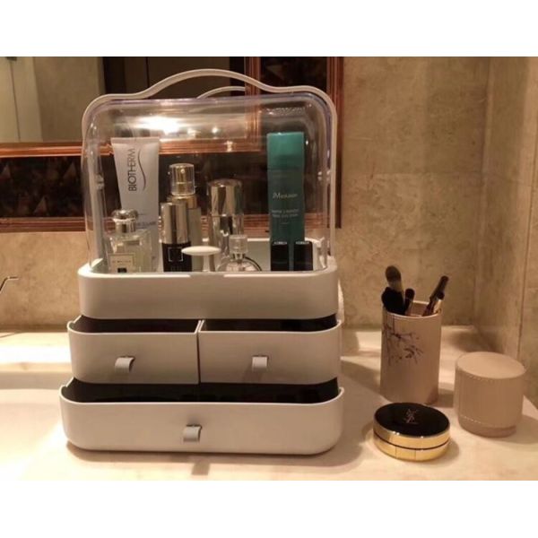 Portable cosmetic storage box professional high-grade multifunctional cosmetic box large capacity collection, makeup cos