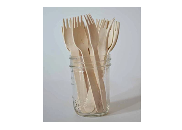 10000pcs/Carton 100% Birchwood 160mm 3g Compostable Cutlery Set