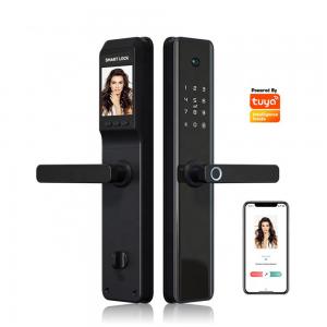 China Smart Fingerprint Wireless Door Lock for Hotel And Card/Digital Door Lock for Hotel with Camera Tuya Wifi or TTLock on sale