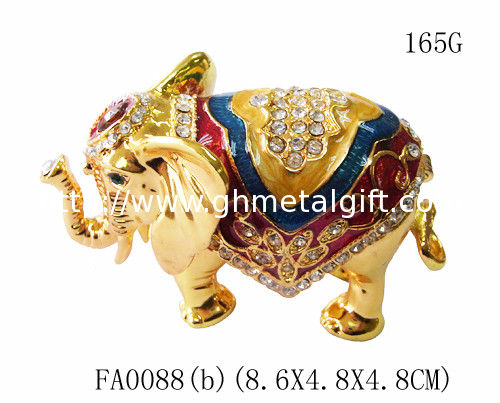Elephant jewelry box rhinestone animal gift box for jewelry wedding gift