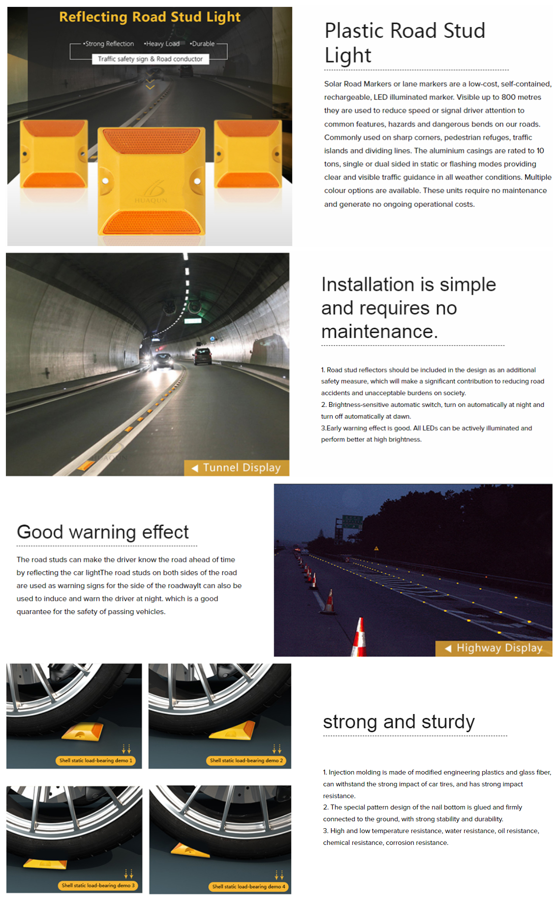 High Quality Traffic Safety Reflective Road Markings Road Safety Equipment Road Marking Studs