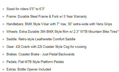 Mountain Full Suspension Carbon Fiber Beach Cruiser