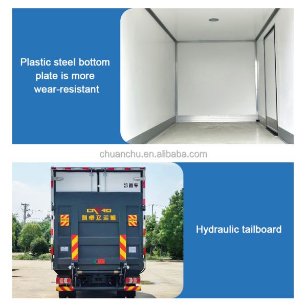 Jiangxi Isuzu EC5 Refrigerated Truck with 1-10T Load Capacity 4.2-meter Cold Chain Freezer Truck Seafood Transport Truck