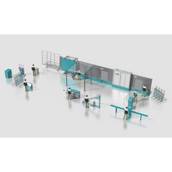 OEM Vertical Glass Washing Machine For Washing And Drying Flat Glass