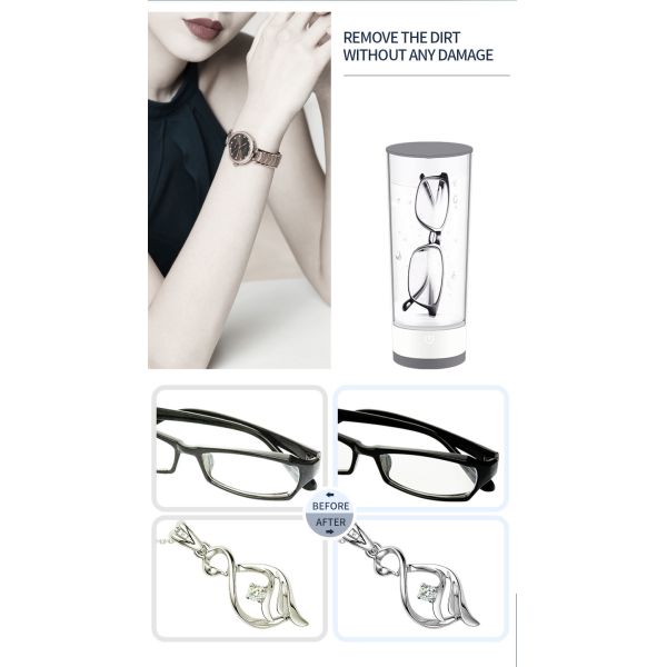 SUS304 500ML 24W Ultrasonic Jewelry Cleaner