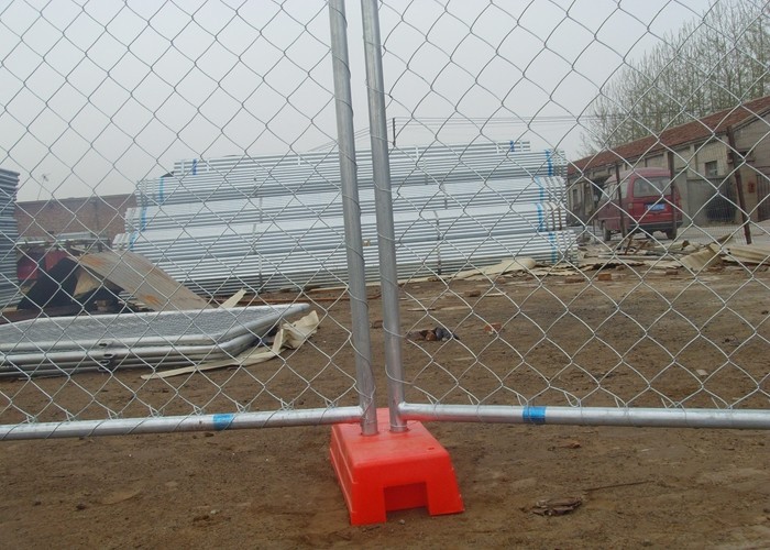 Temporary PVC Coated Chain Link Fence Smooth Surface With No Sharp Edge