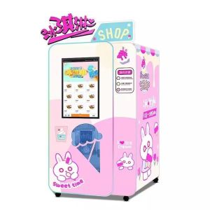 24 Hours Automatic Ice Cream Cold Yogurt Vending Machine With Coin And Bill