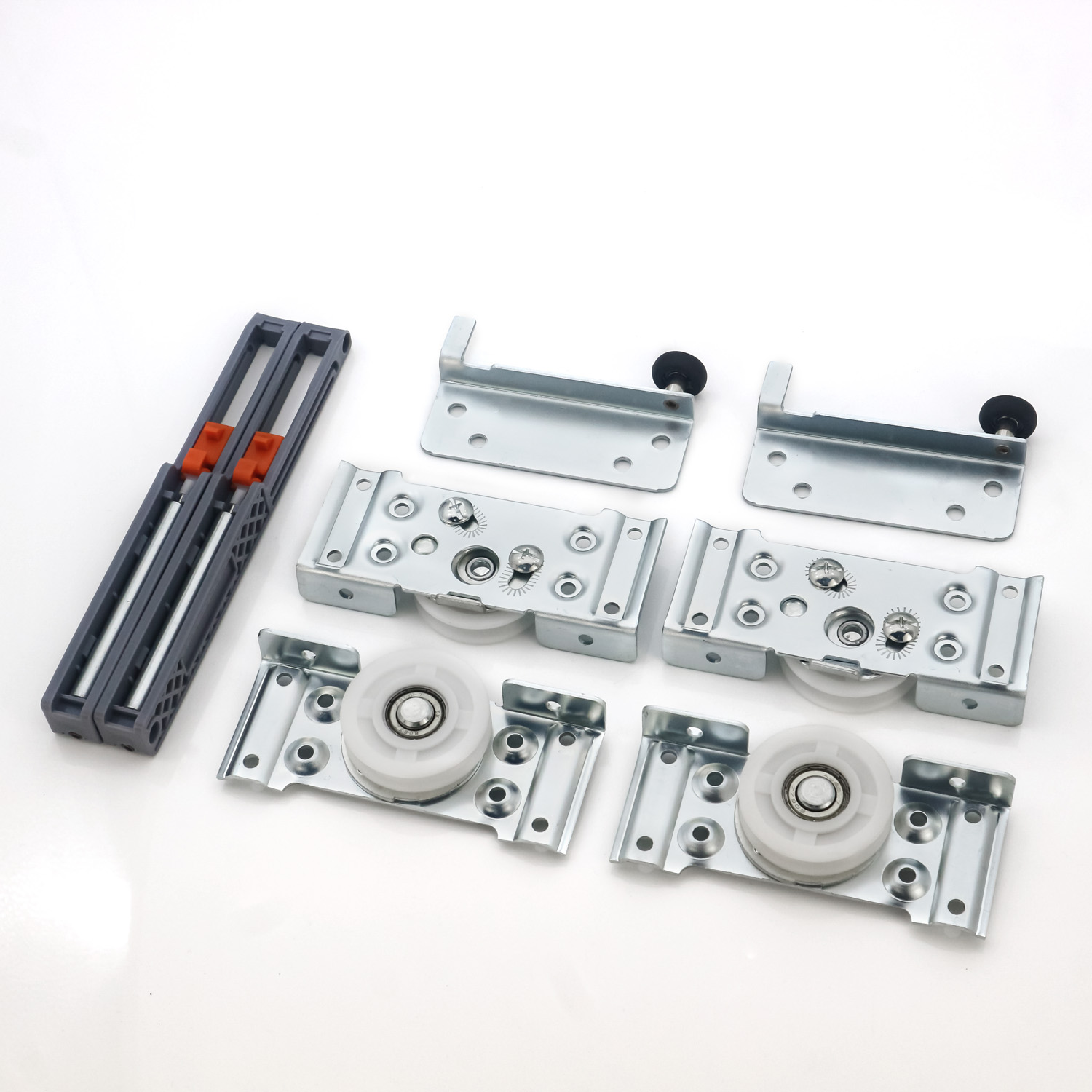 Iron and Nylon Folding Door Roller Wheel Fittings for Sliding Wardrobe Doors 8.5cm*11cm