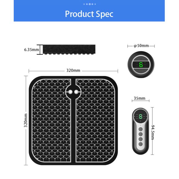 Fodable Electric Pulse EMS Foot Massager Painess Relief Foot Muscle Stimulator 5V