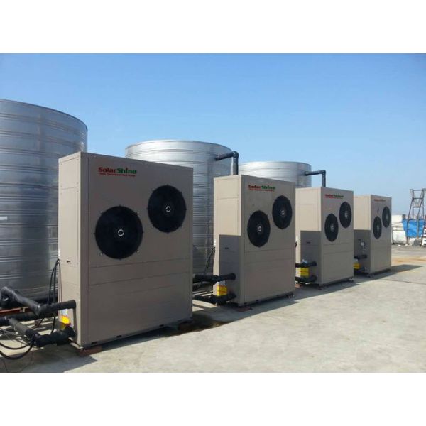 Energy Saving Commercial Heat Pump Water Heater System Scroll Compressor Type